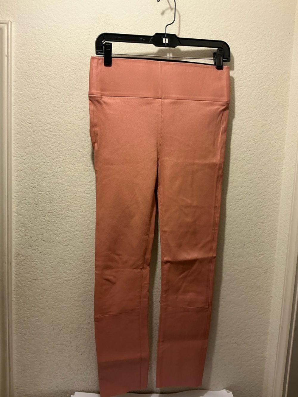 NWOT Coral High-Waist leather Stretch Leggings retail $1250